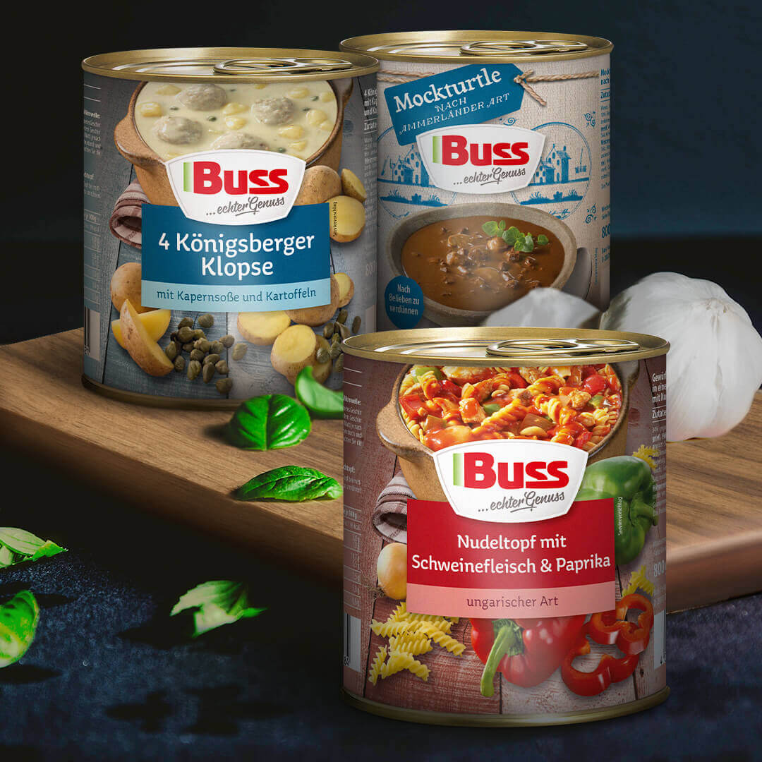 Werbeagentur für Packaging-Design, Buss Range